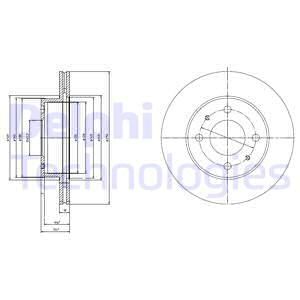 DELPHI Тормозной диск BG3946