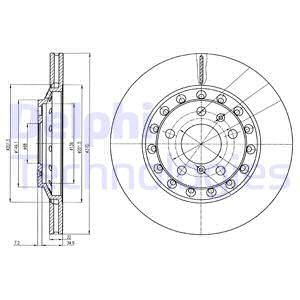 DELPHI Тормозной диск BG3958