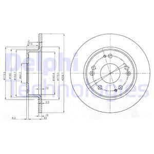 DELPHI Тормозной диск BG3964