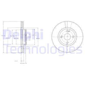 DELPHI Тормозной диск BG3966