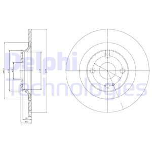 DELPHI Тормозной диск BG3967