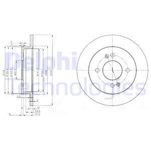 DELPHI Тормозной диск BG3981