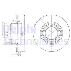 DELPHI Тормозной диск BG3982