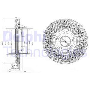 DELPHI Тормозной диск BG3986