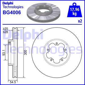 DELPHI stabdžių diskas BG4006