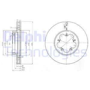 DELPHI Тормозной диск BG4007