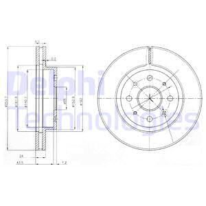 DELPHI Тормозной диск BG4019