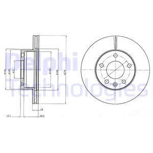 DELPHI Тормозной диск BG4022