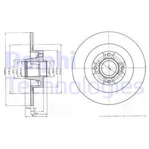 DELPHI Тормозной диск BG4044