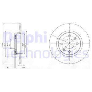 DELPHI stabdžių diskas BG4045