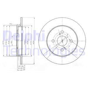 DELPHI Тормозной диск BG4055