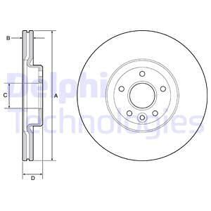 DELPHI Тормозной диск BG4056