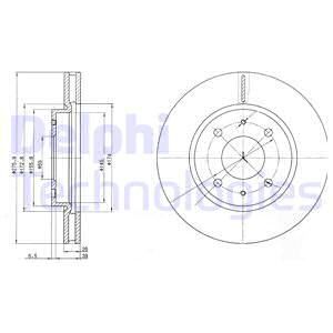 DELPHI Тормозной диск BG4068