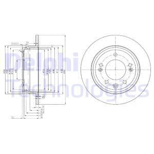 DELPHI Тормозной диск BG4082