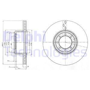 DELPHI Тормозной диск BG4102