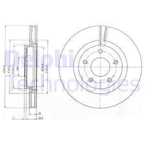 DELPHI Тормозной диск BG4109