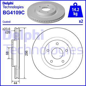 DELPHI stabdžių diskas BG4109C