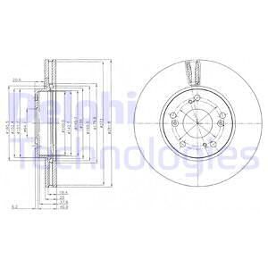 DELPHI Тормозной диск BG4119