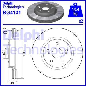 DELPHI Тормозной диск BG4131