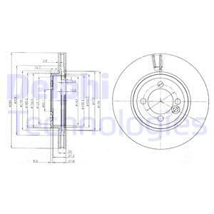 DELPHI Тормозной диск BG4146C