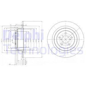 DELPHI Тормозной диск BG4154