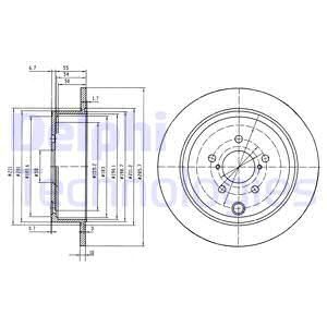 DELPHI Тормозной диск BG4158