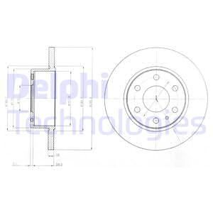 DELPHI Тормозной диск BG4164