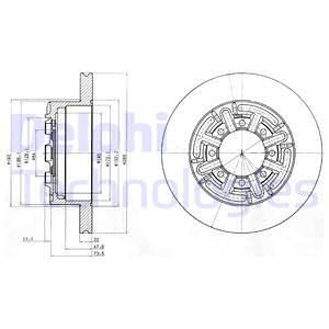 DELPHI Тормозной диск BG4171