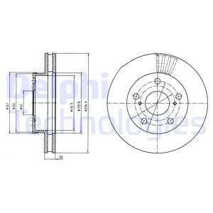 DELPHI Тормозной диск BG4181