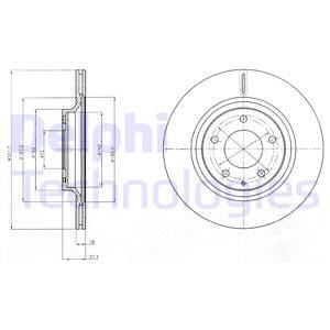 DELPHI Тормозной диск BG4182