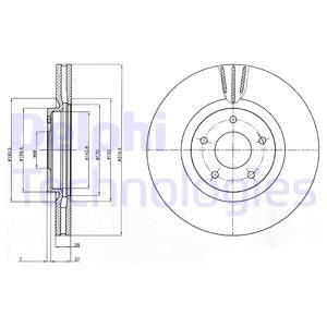 DELPHI Тормозной диск BG4231