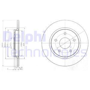 DELPHI stabdžių diskas BG4247
