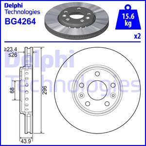 DELPHI stabdžių diskas BG4264