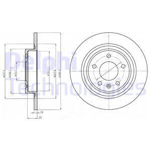 DELPHI Тормозной диск BG4279C