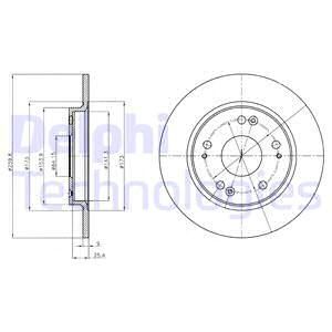 DELPHI stabdžių diskas BG4280