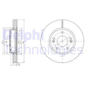 DELPHI Тормозной диск BG4281