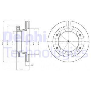 DELPHI Тормозной диск BG4285