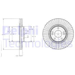 DELPHI Тормозной диск BG4309