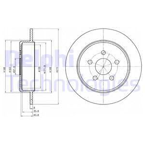 DELPHI Тормозной диск BG4313