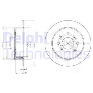 DELPHI stabdžių diskas BG4333