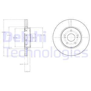 DELPHI Тормозной диск BG4342