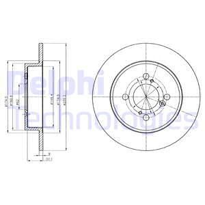 DELPHI Тормозной диск BG4345