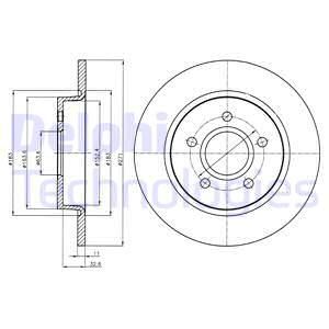 DELPHI Тормозной диск BG4386