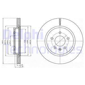 DELPHI Тормозной диск BG4388