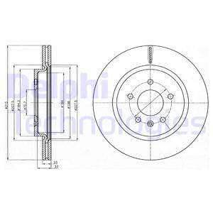 DELPHI Тормозной диск BG4388C