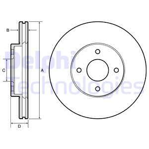 DELPHI Тормозной диск BG4454