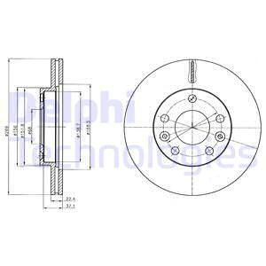 DELPHI Тормозной диск BG4455C