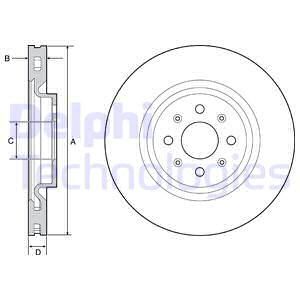 DELPHI Тормозной диск BG4456