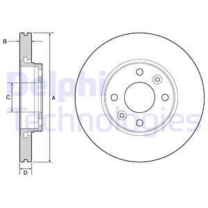 DELPHI Тормозной диск BG4459