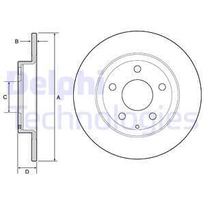 DELPHI Тормозной диск BG4534